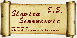 Slavica Simončević vizit kartica